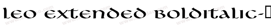 Leo Extended BoldItalic字体转换